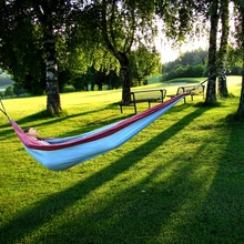 260x140 см Парашютная ткань гамак с сеткой от насекомых два человека Открытый Кемпинг гамак подвесная кровать гамак