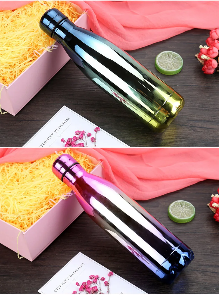 Portable Bullet Thermos Cup Gradual Change Gift Vacuum Cup Tide Brand Motion Kettle 304 Stainless Steel Originality Cola Bottle