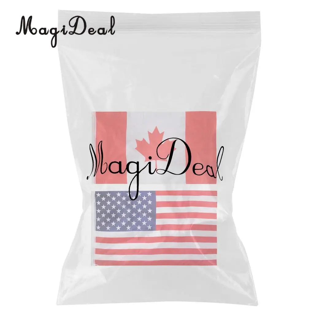 2 Pieces American USA Canada Canadian Flag Large Banner 150X90cm / 5X3ft