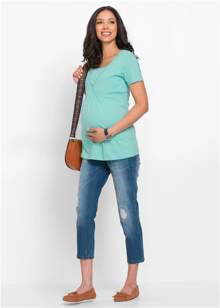 Maternity T-shirts Clothes For Pregnant Women Summer Lactating Mothers Nursing Breastfeeding Clothes Dress Shirt Top Feeding 3xl (5)