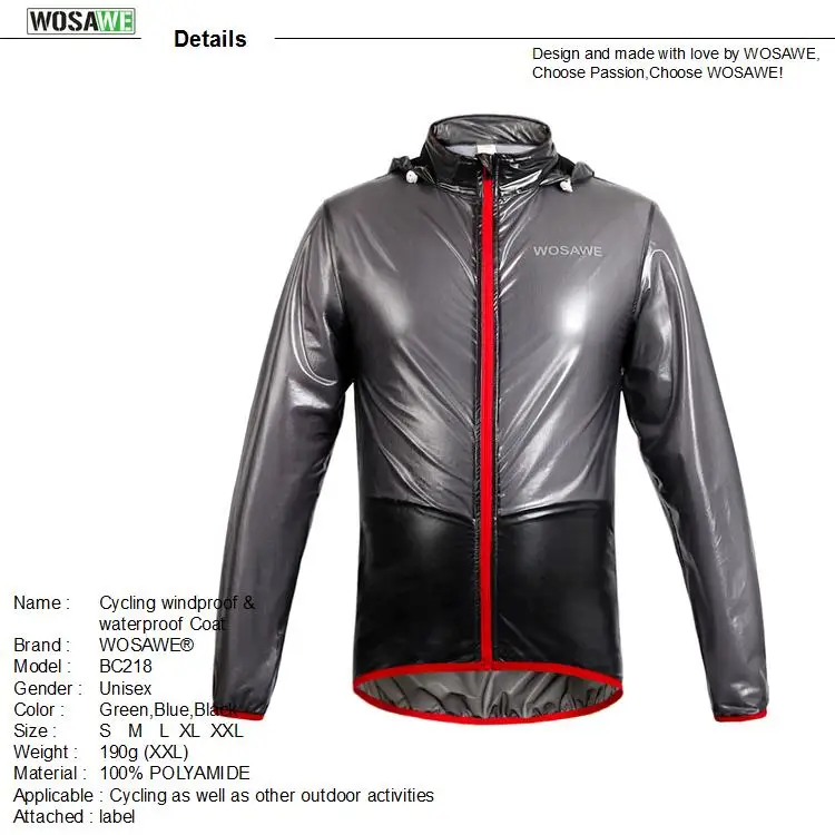 WOSAWE велосипедная куртка многофункциональная дождевик куртки водонепроницаемый ветрозащитный MTB Горный шоссейный велосипед Джерси с капюшоном