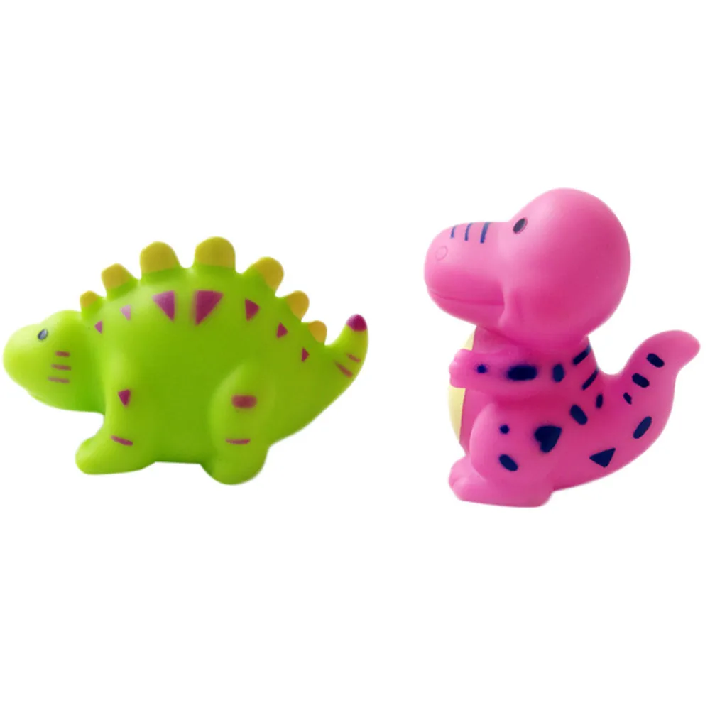 Toys in the bathroom for swimming Cute Soft Rubber Float Squeeze Dabbling Toy Baby Bath Wash Play Animals Bath Toys D300205
