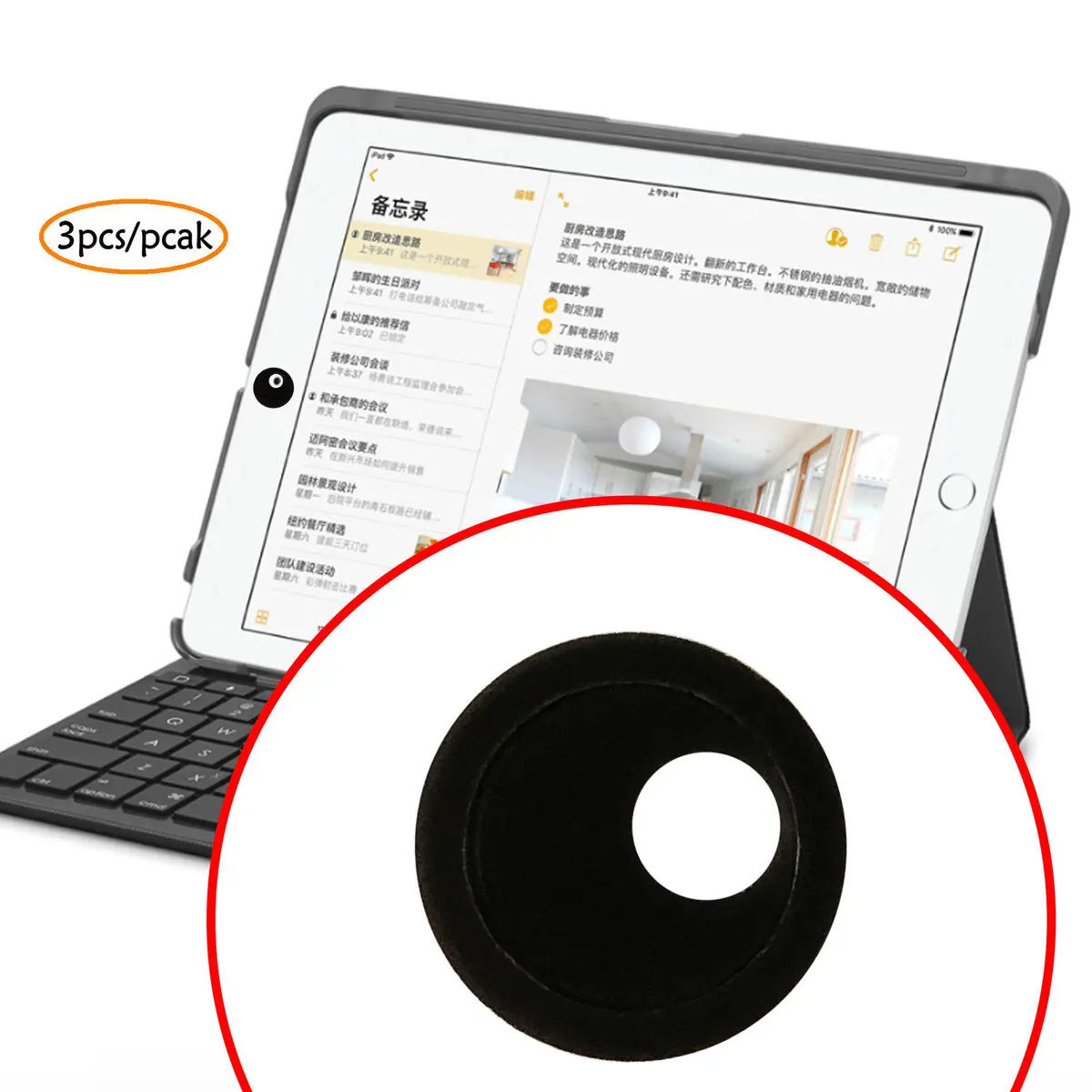 

3Pcs/pack Privacy Camera Cover WebCam Shutter Plastic Lens Stickers For IPhone Android For Web Laptop IPad PC Tablet Universal