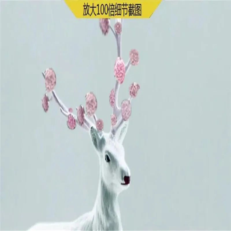 Simple Elk smog background wall professional production mural wallpaper wholesale custom poster photo wall Simple Elk smog background wall professional production mural wallpaper wholesale custom poster photo wall