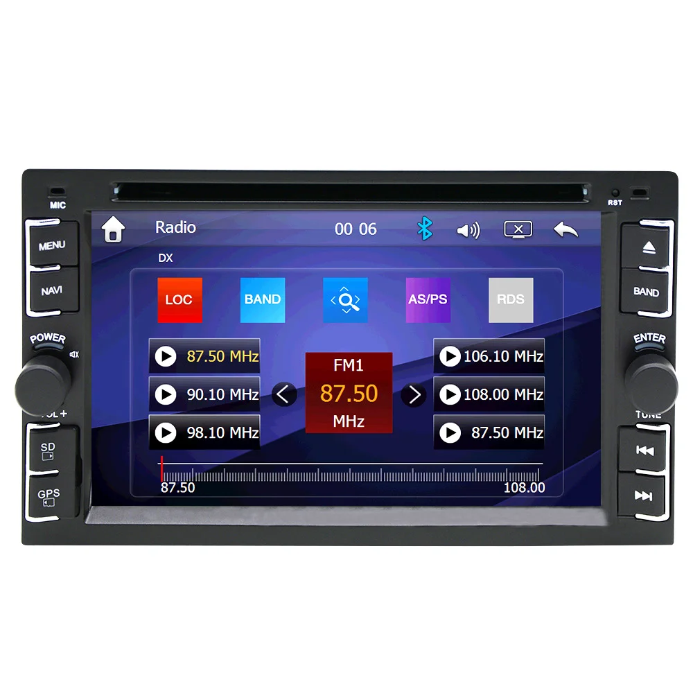 Sale Eunavi 2 din multimedia universal car dvd radio player gps navigation tape recorder autoradio cassette stereo with free map card 2