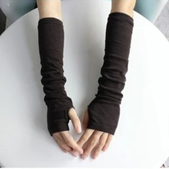 

Hot Women Fashion Knitted Arm Fingerless Mitten Wrist Warm Winter Long Gloves Retail/Wholesale 5BS4 7EWD
