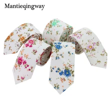 Mantieqingway бренд цветочные мужские деловые галстуки хлопок для мужчин 6 см тощий галстук для женщин Gravata свадебные подарки