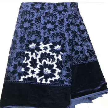 

Pretty Fashion Dress Design Blue African Mesh Lace Nigeria Embroidery Tulle Fabric X581-5