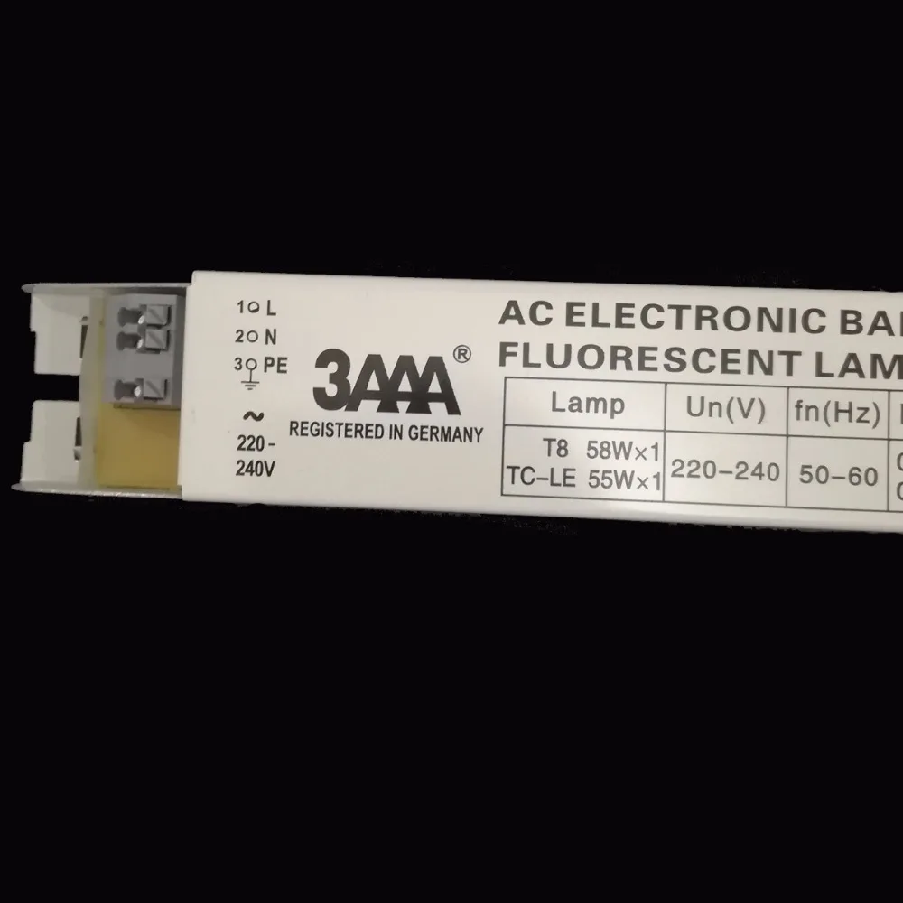 3AAA YZ-158EAA 55-60 Вт 220-240 в стандарт ЭКГ мгновенный Запуск переменного тока электронный балласт для T8 58 Вт* 1 TC-LE 55 Вт* 1 люминесцентная лампа