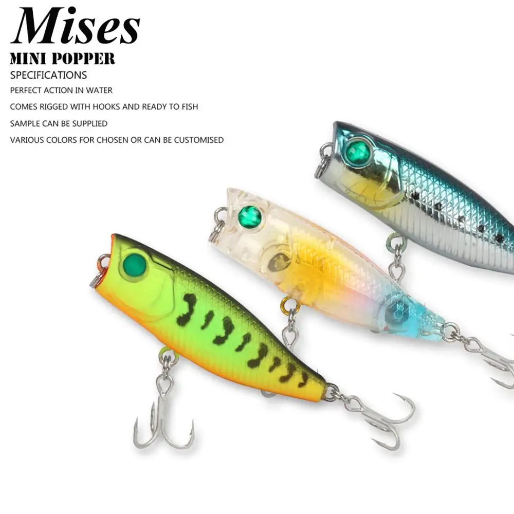 Mises 4cm 3g 10 Colors Mini Top water Floating Bionic Popper Lure Artificial Bait Hard Bait Fishing Lure Wobbler|Fishing Lures| - AliExpress