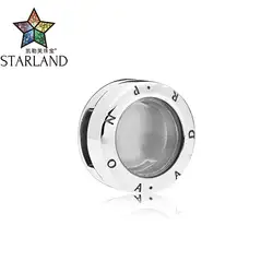 Starland 925 пробы 100% серебряный оригинальный браслет коробка с ювелирной подвеской отражения Шарм для женщины