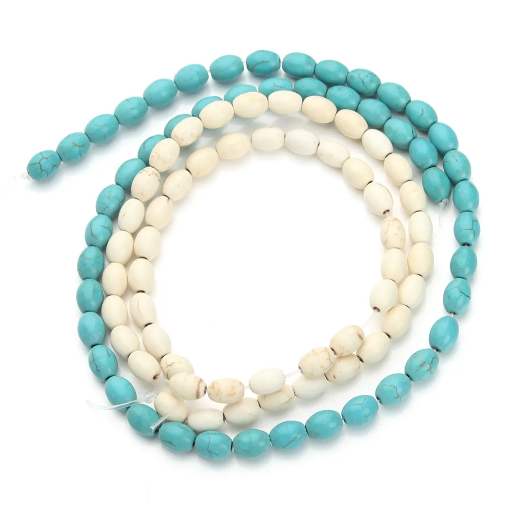 Бусины разделители овальные голубые и белые 0 6 см F1285|diy jewelry beads|jewelry beadsbead making |