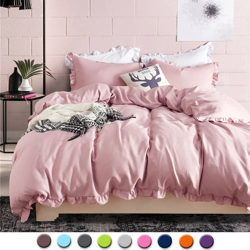 Buy Super Soft Microfiber Ruffle Duvet Cover Set TWIN/QUEEN/KING Size Boho