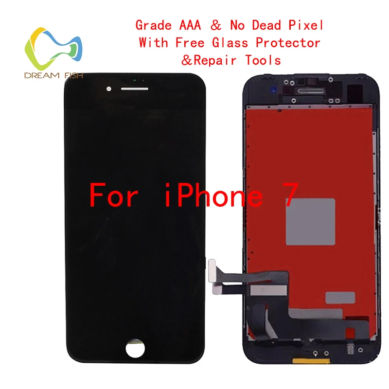 

DREAM FISH All Test Complete Work for iPhone 7 LCD Display Screen Touch Digitizer Assembly Replacement for iPhone DIY Repair