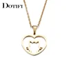 DOTIFI-collar de acero inoxidable para mujer, Color dorado, colgante de gato, joyería ► Foto 2/5