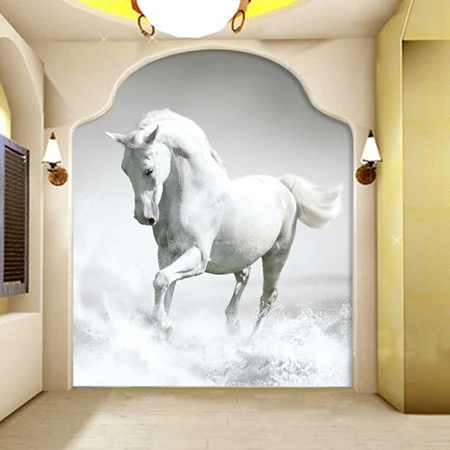 Details about / 3D Forest Horse P28 Animal Wall Stickers Vinyl Wallpaper Mural Wall Zoe