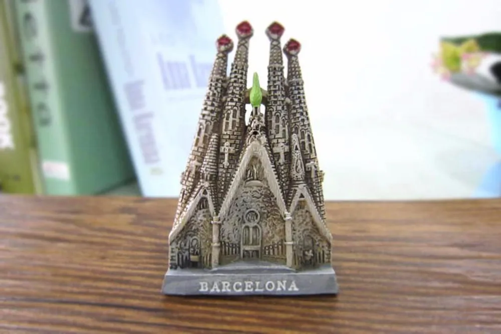 Barcelona Sagrada Familia Magnet Epoxid Souvenir Spanien 3D Ornament 