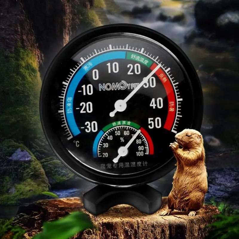 

Reptile Temperature Thermometer Humidity Hygrometer Gauge Vivarium Tank Supplies