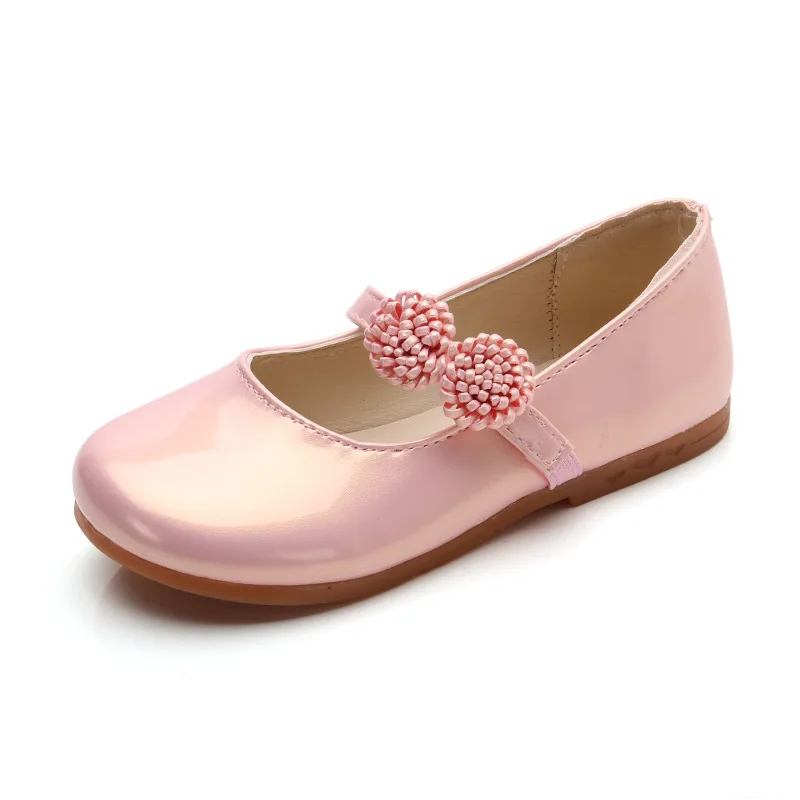 2018 Autumn NEW children's leather shoes Girl flowers Princess Shoes Spring Autumn elegant student Dance Wedding Party Shoes