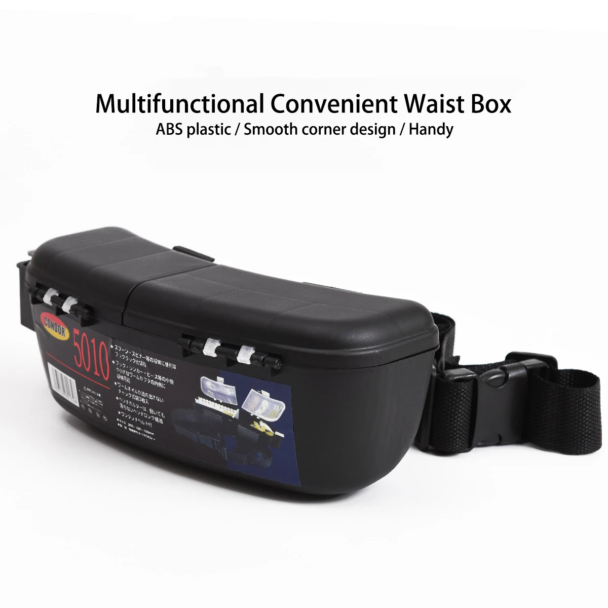

Multifunctional Waist Bags Waist Hanging Fishing Accessories Bait Box ABS Fishing Gear Pesca 24*8*10CM 0.31KG Lure Case Leo 277