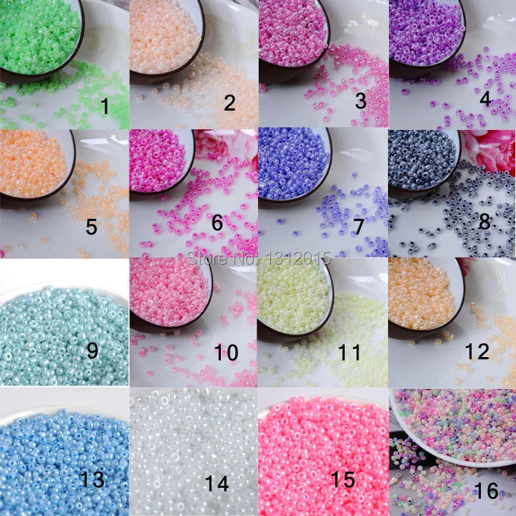 

Wholesale 16 colors 3mm 1000pcs cream Glass Czech Seed Spacer beads For jewelry handmade DIY Free shipping BL003-3XX