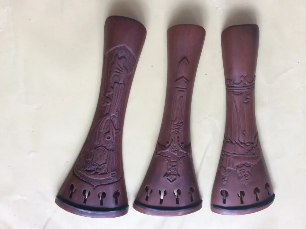 

4/4 size violin parts, 3 pieces hand craved violin tailpieces