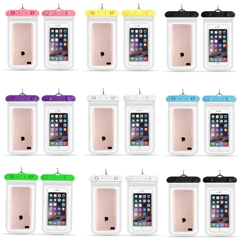 

10 pcs/lot Four-sided double-layer mobile phone waterproof bag transparent touch screen cell phone case 3.5-6.0 inch Wholesale