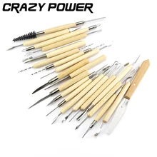 CRAZY POWER Hand Tool Set 22 Pcs/set Graver Chip Detail Chisel Pottery Hobby Arts Engraving Carving Hand Tools Cutter Knives