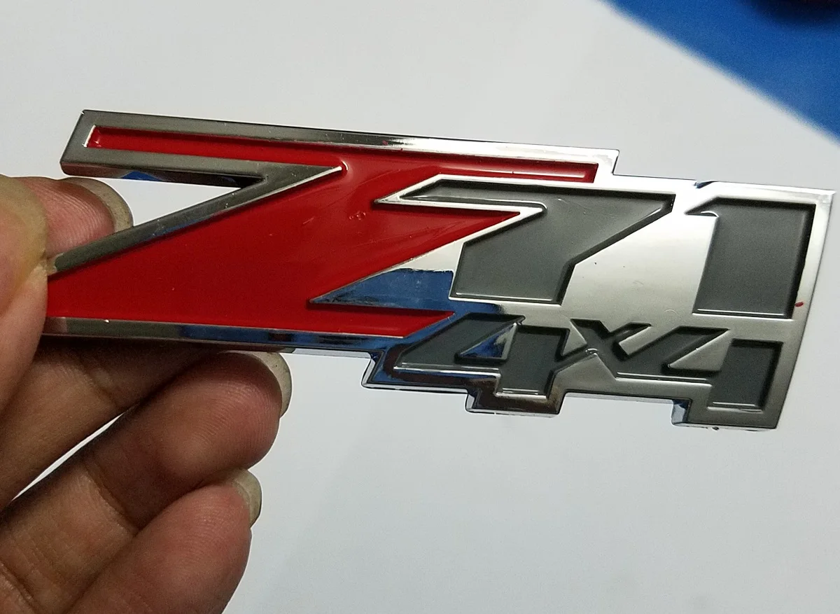 Newest ABS Z71 4x4 Car Emblem Badge Sticker Decal for Chevy GMC Silverado Red