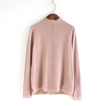 Nefeilike Весна Новые 7 цветов женские футболки хлопок Повседневный однотонный хлопок мягкая женская одежда водолазка футболки