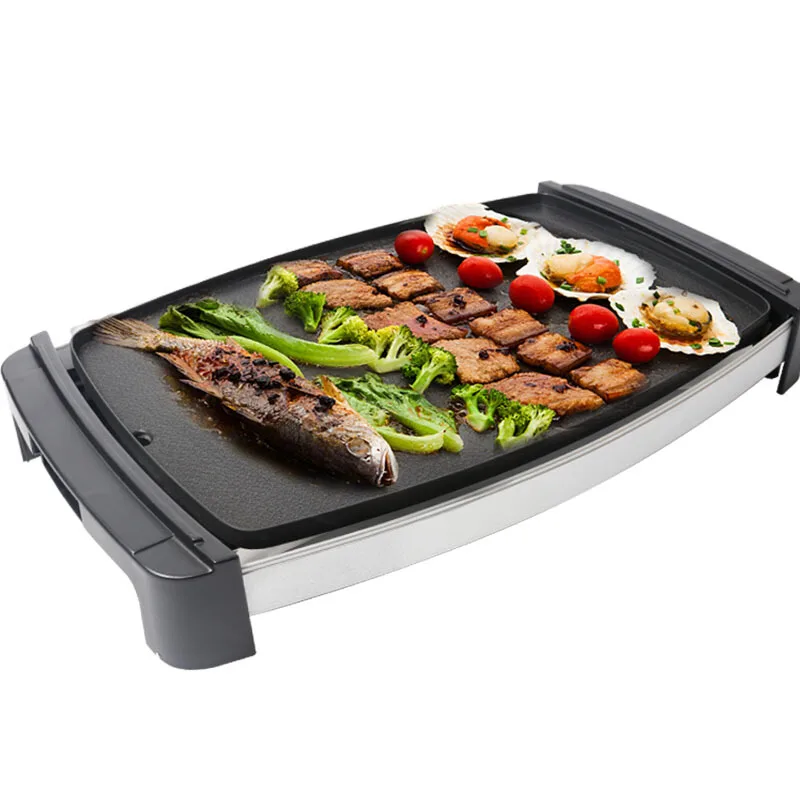 

Electric Plat Pan Home Smoke-free Grill & Griddle Suitable for 3-6 People Multicooker Nonstick Baking Pot Waterproof Easy Clean
