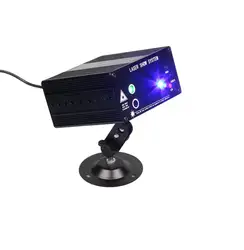 Лидер продаж RG 3 отверстия 48 Вышивка Крестом Картины лазерный свет смешивания Цвет лазерный проектор звук активных ИК Дистанционное