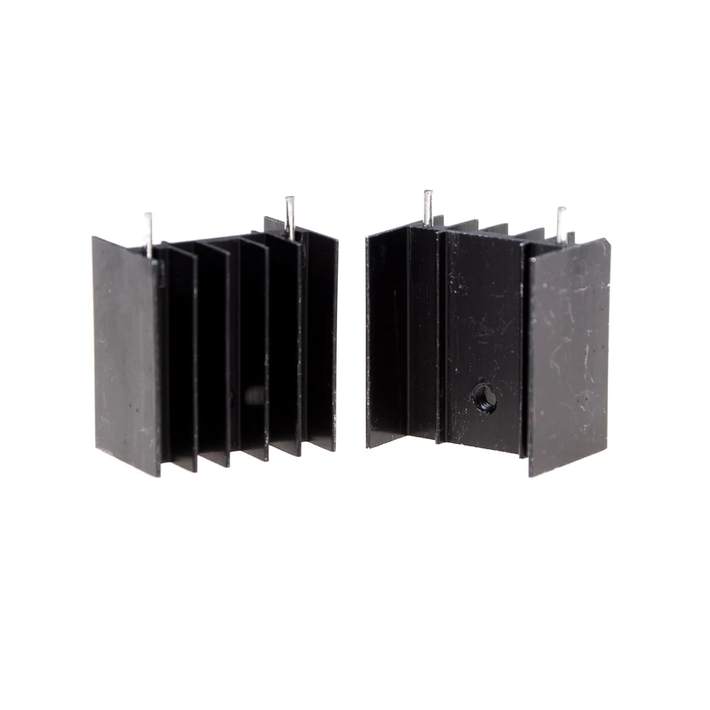 10 шт. 25*23*16 мм TO 220 Triode теплоотвод TO220 транзистор алюминиевый радиатор с 2Pin