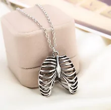 “Hannibal” Thoracic cavity rib Necklace Rope Chain Netvibes Pendant Hannibal food rib Necklace Jewelry For Men&Women