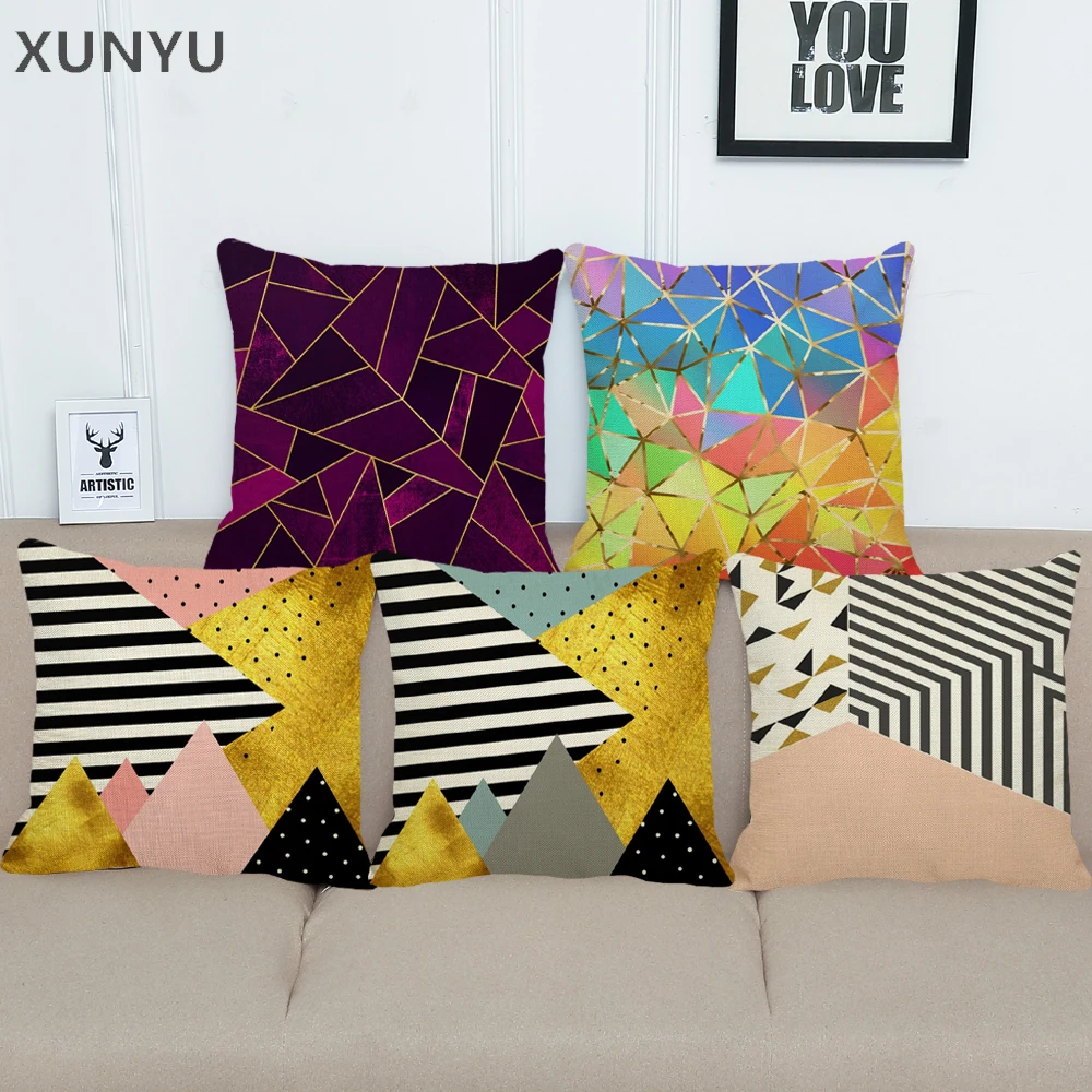 Buy XUNYU Geometric Pattern Pillow Covers 18 Inch