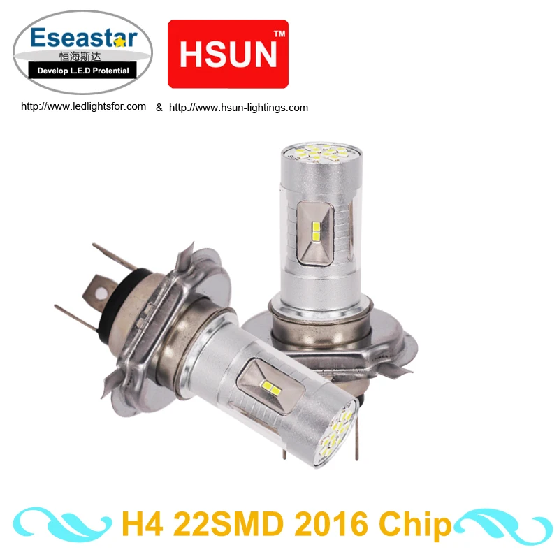Eseastar 2 шт. высокое Мощность светодиодный противотуманный свет лампочки canbus H4 H7 9005 9006 20SMD светодиодный противотуманный свет лампада светодиодный Карро светодиодный DC12-24V