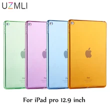 ТПУ мягкий чехол для iPad Pro 12,9 дюйма, Ультратонкий силиконовый цветной прозрачный защитный чехол