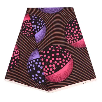 

Circle Printed Nigerian Batik Cloth Fabric Ghana Kente Wax Fabric For Dress Suit African Kente Prints Wax Fabric for Cloth