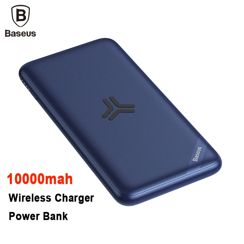 

Baseus 10000 mah Real Capacity Wireless charger Power Bank Support PD3.0+QC3.0 Fast Charger For iPhone X Samsung Huawei