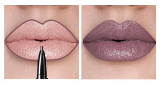 01 Taro Pink PUDAIER Водонепроницаемая двухсторонняя подводка для губ+ глянцевый карандаш для губ увлажняющая бархатная Матовая жидкая помада-карандаш для губ оттенок Batom макияж - Цвет: 01 Taro Pink