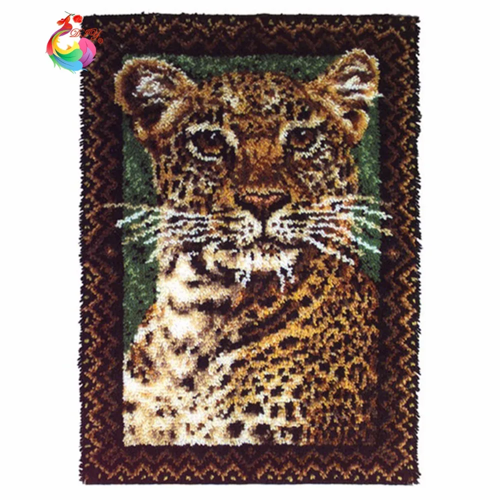 Kits for embroidery Latch Hook Kit Rug set of crochet hooks DIY Craft