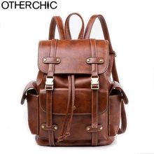Otherchic женщин Sacs à DOS старинные шнурок из искусственной кожи Sacs d’école подростков Meninas опрятный Рюкзак случайный backbag L-7N07-94