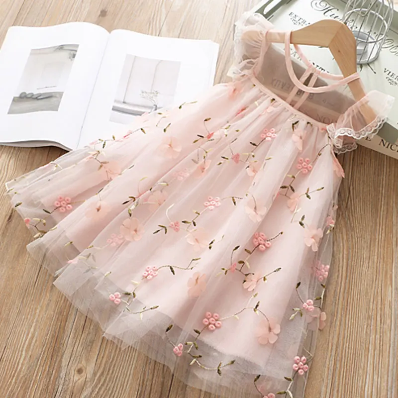 verão meninas flor vestido de princesa crianças