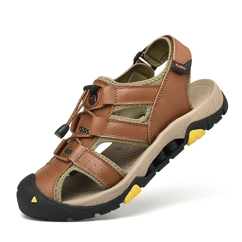 

Summer Hiking Shoes Men Quick Drying Waterproof Leather Beach Shoes Outdoor Hiking Sandals Man Trekking Shoes Trail Footwear