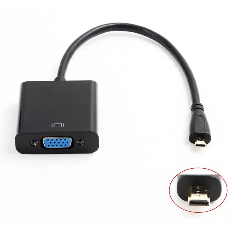 Micro HDMI вход на VGA выход Mini HDMI Мужской адаптер на VGA Женский конвертер кабель для PS3 PS4 xbox 360 tv HD tv Andorid tv Box