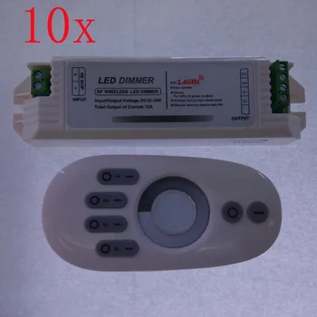 

FREE DHL 10sets/lot DC12V/24V 12A 4-zone 2.4G RF LED Dimmer Touch Screen Panel Controller for single color LED Strip