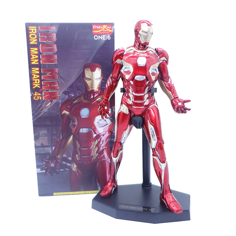 

12inch 30cm Crazy Toy Iron Man MK45 1/6 scale painted figure Statue Action figure Model Toy Gift