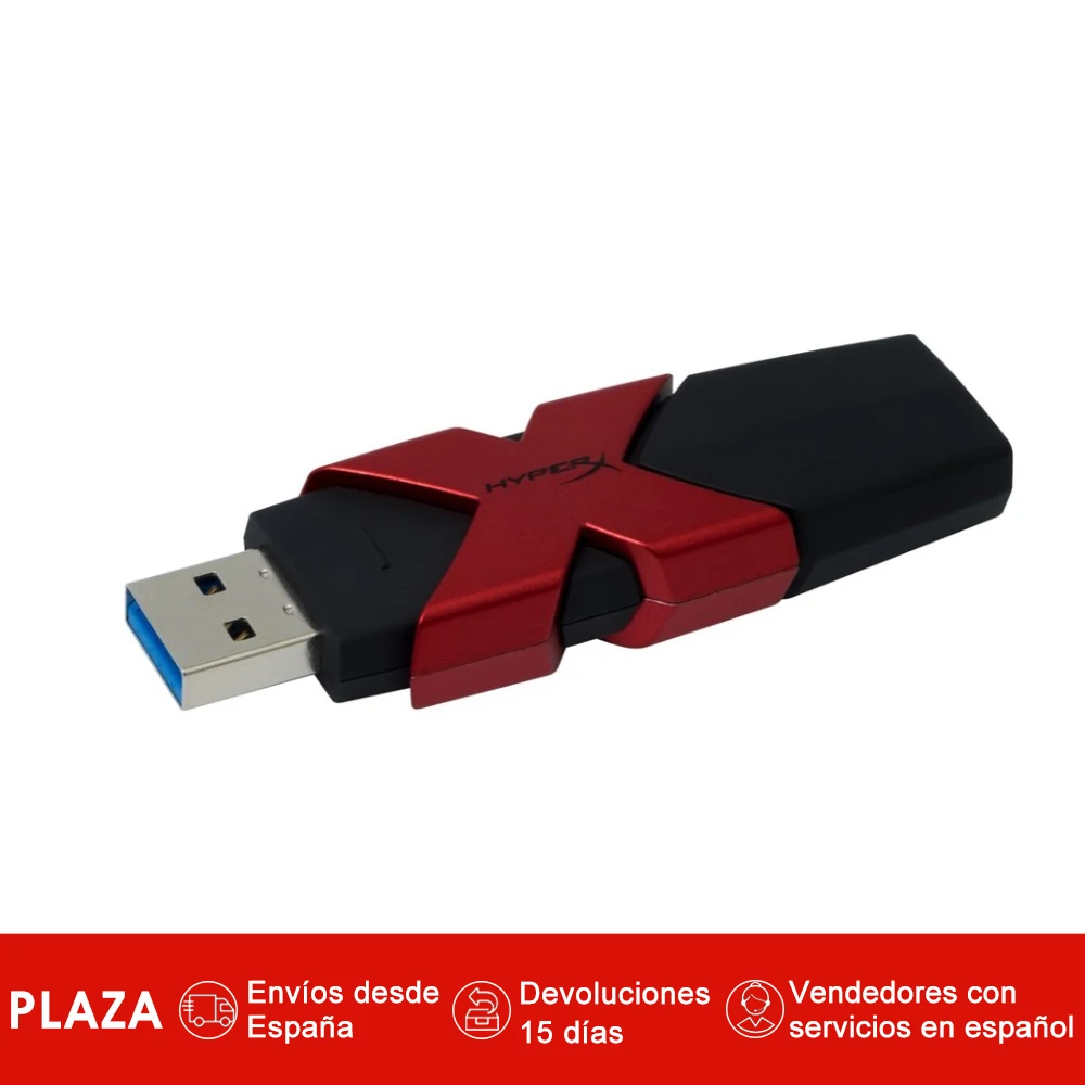 HyperX 64GB 64 GB 3.0 (3.1 Gen 1) Conector USB Tipo A 350 MB/s Color Negro/Rojo | Компьютеры и офис
