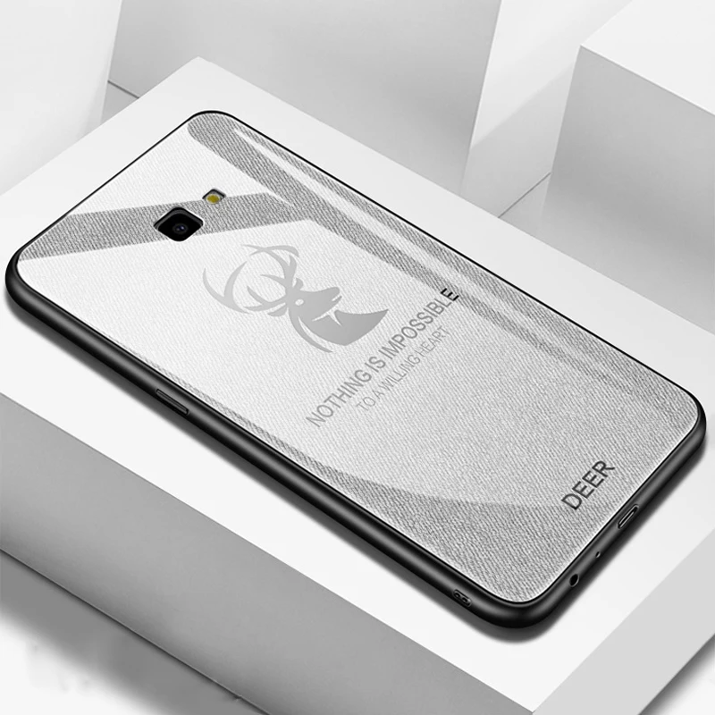 Закаленное стекло чехол для samsung Galaxy J4 Plus олень трава твердая задняя крышка оболочка для samsung Galaxy J4Plus Защитные чехлы для телефонов
