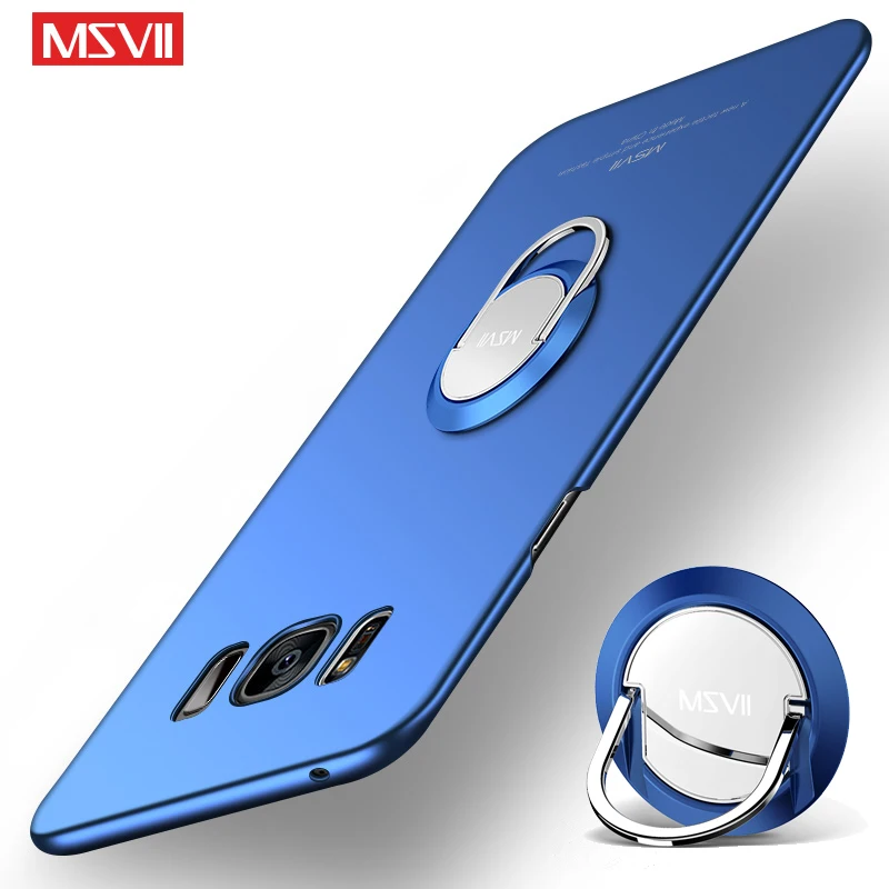 

For Samsung Galaxy S8 Plus Case Cover Msvii Finger Ring Matte Coque For Samsung S8 Plus Case Car Holder Cover S8 S 8 Cases